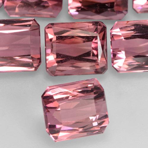 Tormalina Rosa rossastra naturale da 1.54 ct, Ottagonale / Taglio smeraldo, VS