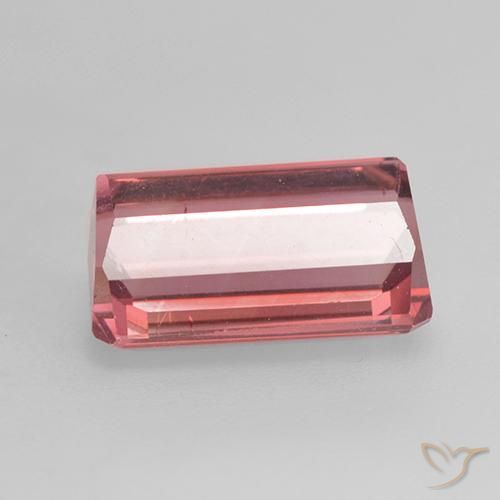 Tormalina Rosa scuro naturale da 3.30 ct, Ottagonale / Taglio smeraldo, VS
