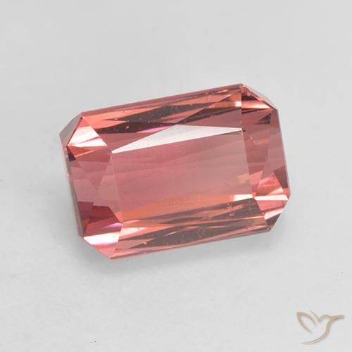 Tormalina Rosa scuro naturale da 3.49 ct, Ottagonale / Taglio smeraldo, VS