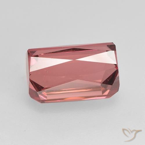 Tormalina Rosa scuro naturale da 3.49 ct, Ottagonale / Taglio smeraldo, VS