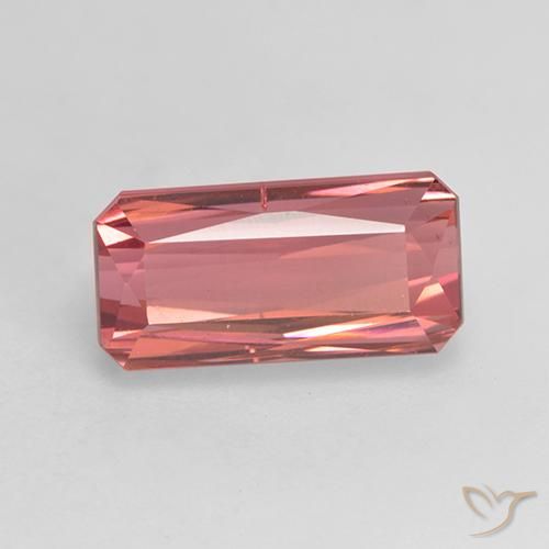 Tormalina Rosa rossastra naturale da 3.90 ct, Ottagonale / Taglio smeraldo, VS-SI