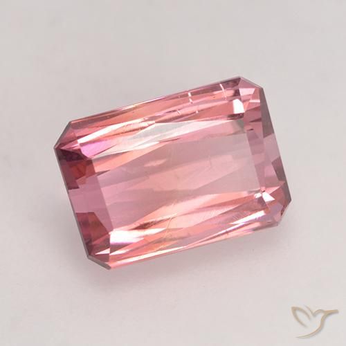 Tormalina Rosa medio naturale da 2.49 ct, Ottagonale / Taglio smeraldo, VVS-VS