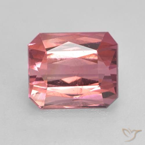2.14ct Naturale Punch di frutta rosso Tormalina, Taglio smeraldo, VS