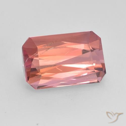 Tormalina Rosa rossastra naturale da 2.45 ct, Ottagonale / Taglio smeraldo, SI