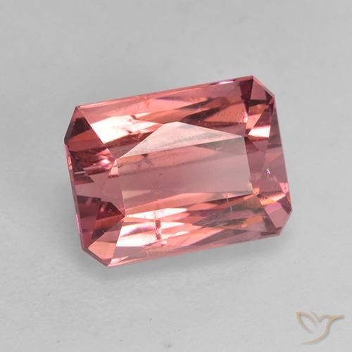 Tormalina Rosa intenso naturale da 2.61 ct, Ottagonale / Taglio smeraldo, SI