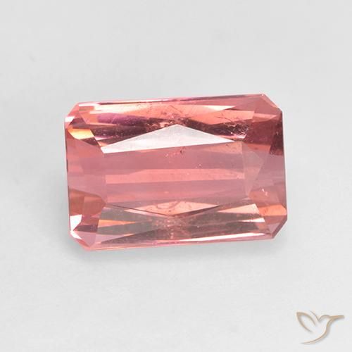 2.38ct Naturale Rosa arancio intenso Deep Tormalina, Taglio smeraldo, VS