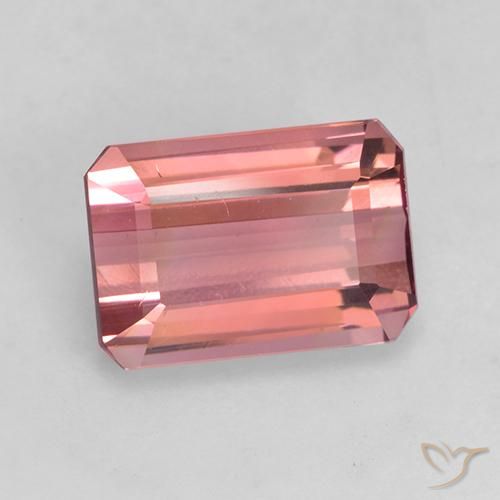 Tormalina Rosa arancio intenso Deep naturale da 2.49 ct, Ottagonale / Taglio smeraldo, VVS-VS