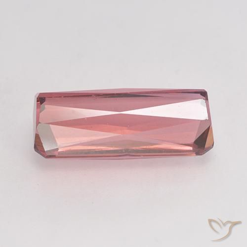 Tormalina Rosa arancio naturale da 3.39 ct, Ottagonale / Taglio smeraldo, VVS-VS