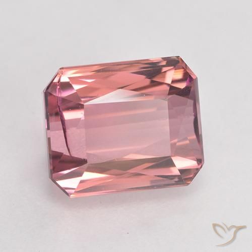 Tormalina Rosa medio naturale da 3.60 ct, Ottagonale / Taglio smeraldo, SI