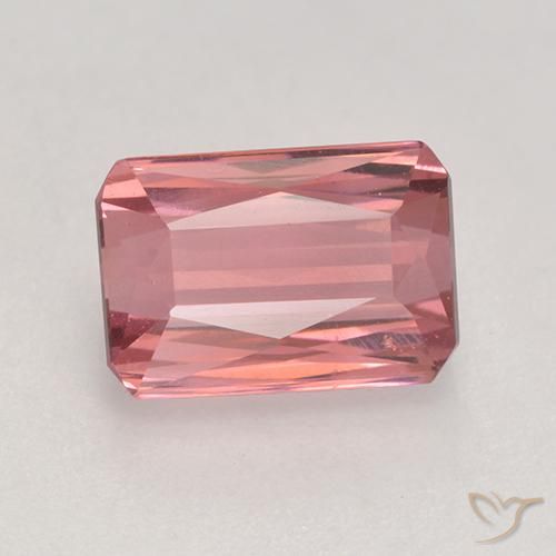 Tormalina Rosa arancio naturale da 2.57 ct, Taglio smeraldo, VVS-VS
