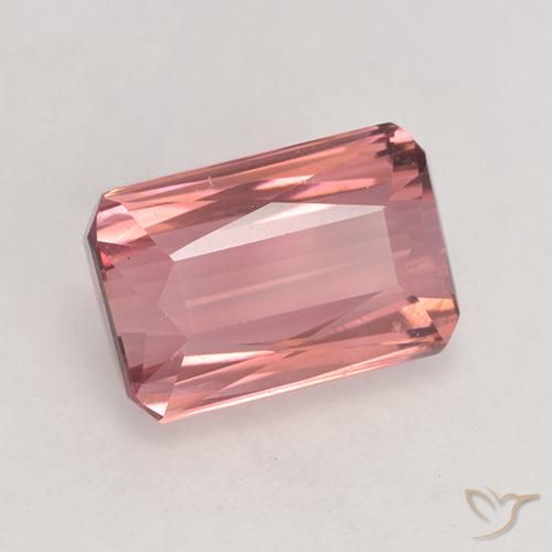 Tormalina Rosa arancio naturale da 2.57 ct, Taglio smeraldo, VVS-VS