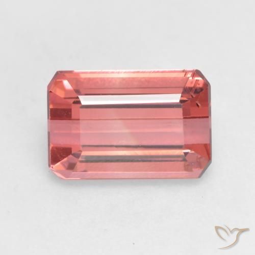 2.30ct Naturale Rosa scuro Tormalina, Taglio smeraldo, VS
