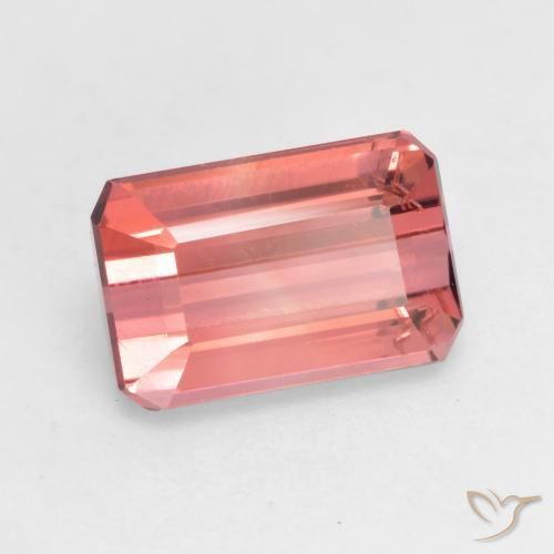 Tormalina Rosa scuro naturale da 2.30 ct, Ottagonale / Taglio smeraldo, VS