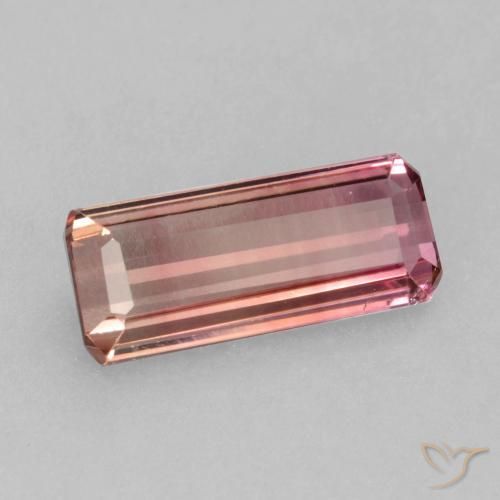 Tormalina Rosa arancio naturale da 1.49 ct, Ottagonale / Taglio smeraldo, VS