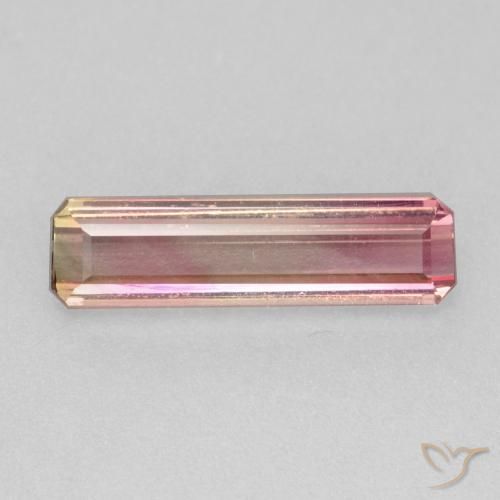 1.86ct Naturale Rosa arancio Tormalina, Taglio smeraldo, VS