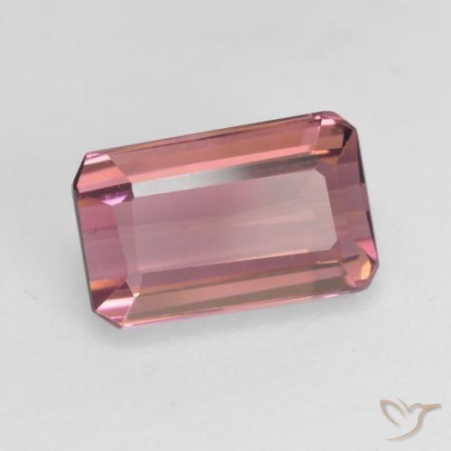 Tormalina Rosa arancio intenso Deep naturale da 1.07 ct, Ottagonale / Taglio smeraldo, VS