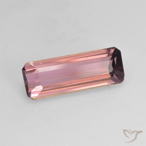 Tormalina Rosa arancio naturale da 1.28 ct, Ottagonale / Taglio smeraldo, VS