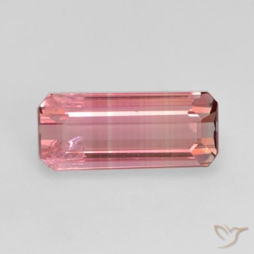 1.16ct Naturale Rosa arancio Tormalina, Taglio smeraldo, VS-SI