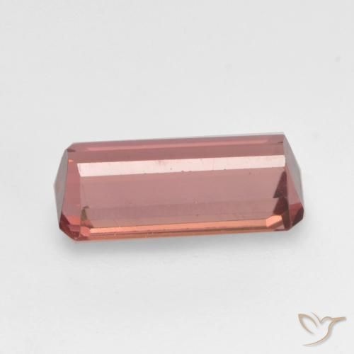 Tormalina Rosa medio naturale da 1.37 ct, Ottagonale / Taglio smeraldo, VVS-VS