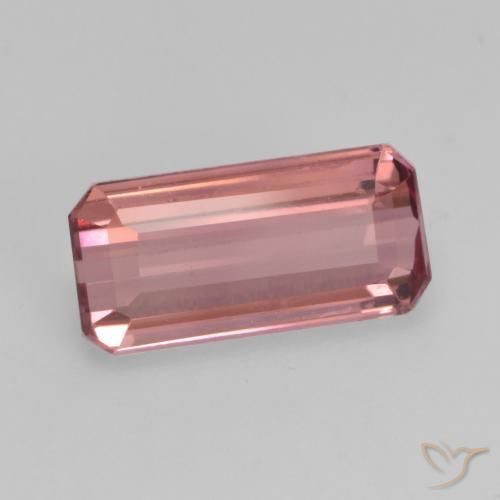 Tormalina Rosa intenso naturale da 1.26 ct, Ottagonale / Taglio smeraldo, VS