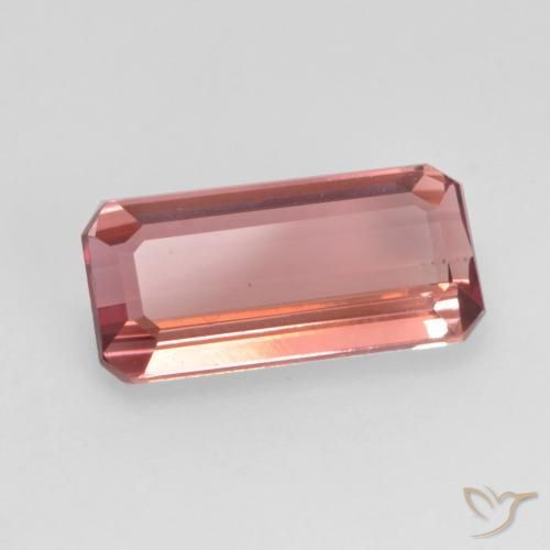Tormalina Rosa medio naturale da 1.48 ct, Ottagonale / Taglio smeraldo, VVS-VS