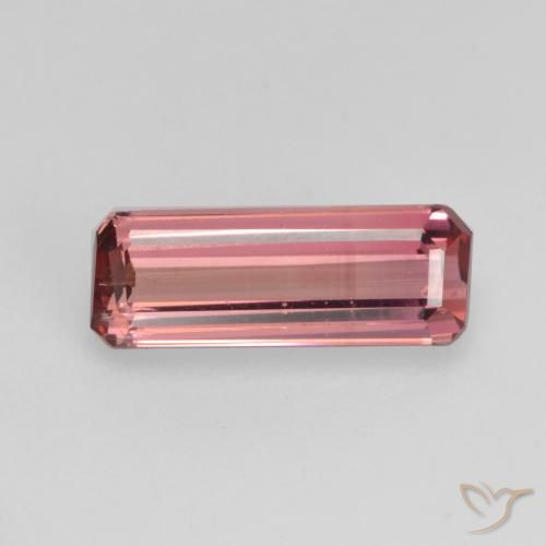 1.14ct Naturale Rosa arancio Tormalina, Taglio smeraldo, VS-SI