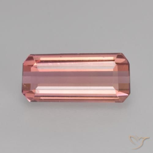 Tormalina Rosa arancio naturale da 1.44 ct, Ottagonale / Taglio smeraldo, VVS-VS
