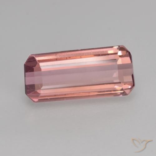 Tormalina Rosa arancio naturale da 1.44 ct, Ottagonale / Taglio smeraldo, VVS-VS