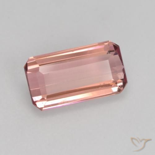 Tormalina Rosa arancio naturale da 1.15 ct, Ottagonale / Taglio smeraldo, VVS-VS
