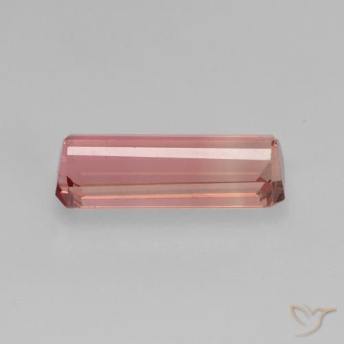 Tormalina Rosa terroso naturale da 1.14 ct, Ottagonale / Taglio smeraldo, VS