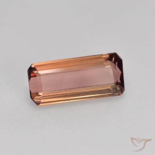Tormalina Rosso mattone naturale da 0.96 ct, Ottagonale / Taglio smeraldo, VVS-VS
