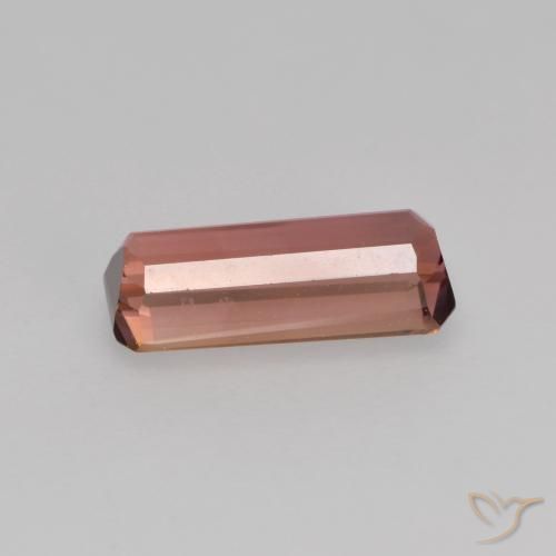 Tormalina Rosso mattone naturale da 0.96 ct, Ottagonale / Taglio smeraldo, VVS-VS