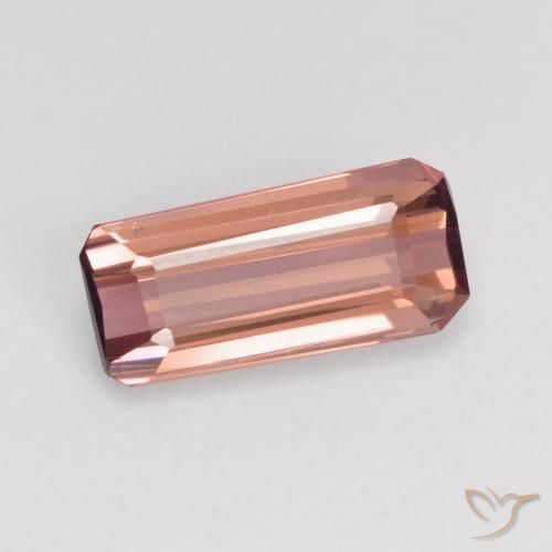 Tormalina Rosa rosa naturale da 0.92 ct, Ottagonale / Taglio smeraldo, VS