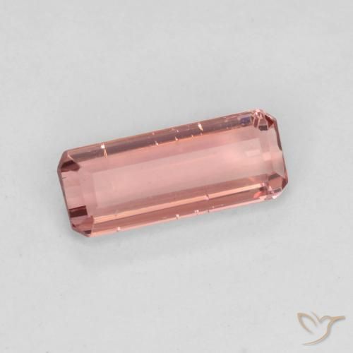 Tormalina Rosa arancio naturale da 1.02 ct, Ottagonale / Taglio smeraldo, VS-SI