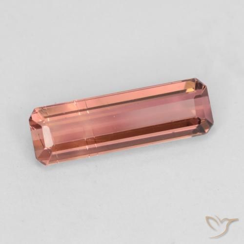 Tormalina Rosa arancio naturale da 1.40 ct, Ottagonale / Taglio smeraldo, VS-SI