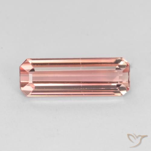 1.47ct Naturale Rosa terroso Tormalina, Taglio smeraldo, VS-SI