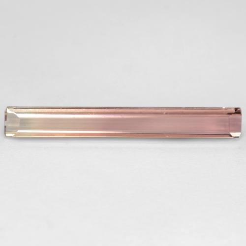 Tormalina bicolore naturale da 2,88 ct, taglio smeraldo, VS