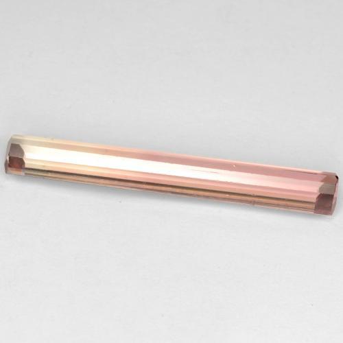 Tormalina bicolore naturale da 2,88 ct, taglio smeraldo, VS