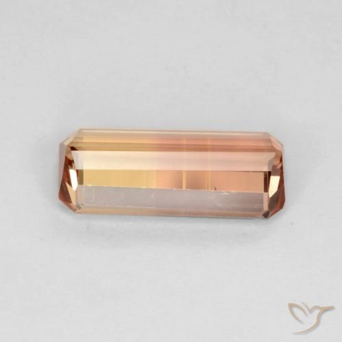 Tormalina Bi-Colore naturale da 2.02 ct, Ottagonale / Taglio smeraldo, VS
