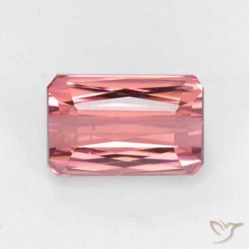 2.32ct Naturale Rosa arancio Tormalina, Taglio smeraldo, VS-SI