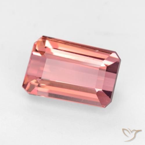Tormalina Rosa arancio naturale da 2.77 ct, Ottagonale / Taglio smeraldo, VVS-VS