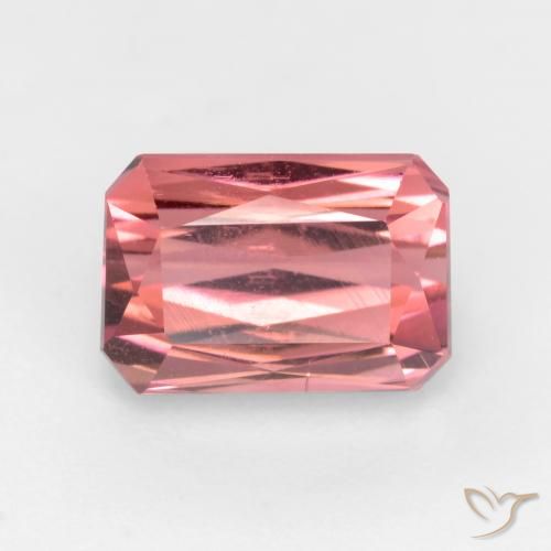 3.06ct Naturale Rosa scuro Tormalina, Taglio smeraldo, SI