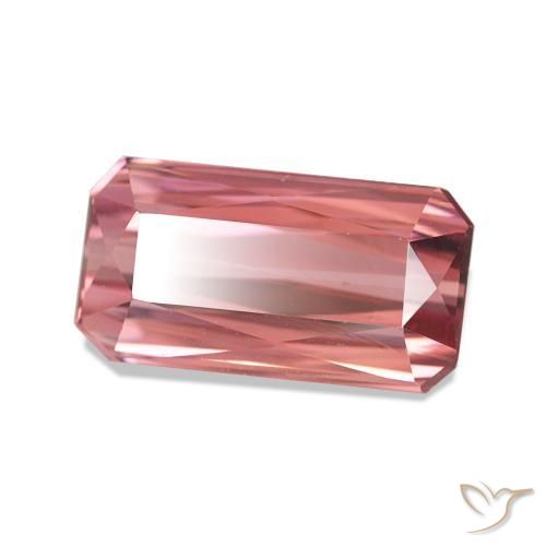 Tormalina Rosa intenso naturale da 3.12 ct, Ottagonale / Taglio smeraldo, VS