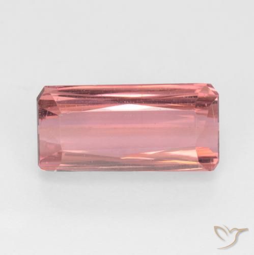 3.19ct Naturale Rosa medio Tormalina, Taglio smeraldo, VS-SI