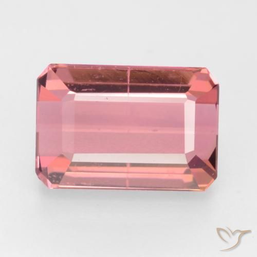 3.26ct Naturale Rosa intenso Tormalina, Taglio smeraldo, SI