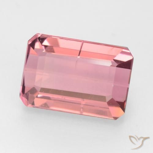 Tormalina Rosa intenso naturale da 3.26 ct, Ottagonale / Taglio smeraldo, SI