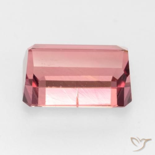 Tormalina Rosa intenso naturale da 3.26 ct, Ottagonale / Taglio smeraldo, SI