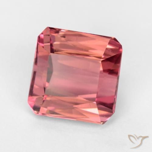 Tormalina Rosa gomma da masticare naturale da 2.53 ct, Taglio smeraldo, VS