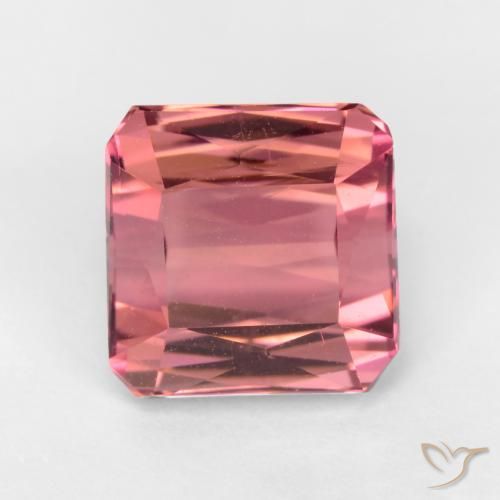 Tormalina Rosa gomma da masticare naturale da 2.53 ct, Taglio smeraldo, VS