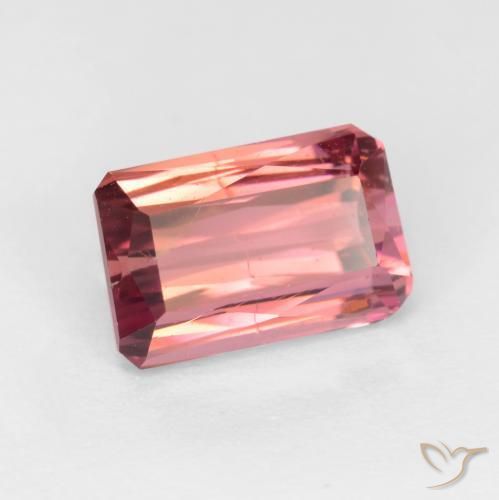 2.57ct Naturale Rosa scuro Tormalina, Taglio smeraldo, SI